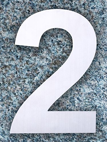 Qt Modern House Number - Small 4 Inch - Brushed Stainless Steel (Number 2 Two), Floating Appearance, Easy To Install And Made Of Solid 304 #TOP1