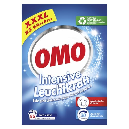 Omo Waspoeder XXXL wasmiddel voor intensieve helderheid en hygiënische frisheid, 85 WL