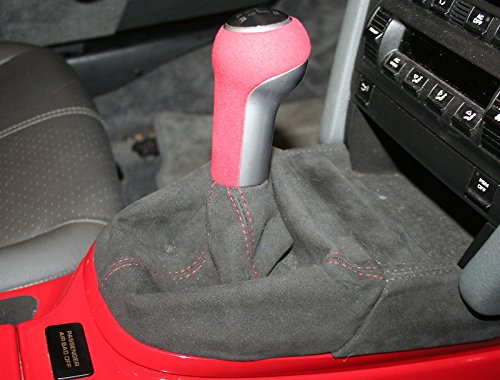RedlineGoods Shift Boot Compatible with Porsche 911 (997) 2005-12. Tailor Made - not Universal. Genuine top-Grade Italian Tan Leather with Black Thread