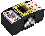 NXACETN Mezclador automático de cartas de póquer, lanzador de cartas de póquer, con batería, 2 barajas para juegos de cartas en casa, fiesta, club, puente, póquer