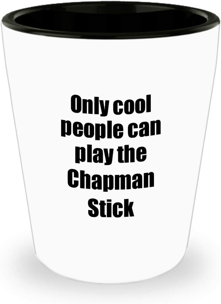 Chapman Stick Player Shot Glass Musician Funny Gift Idea For Liquor Lover Alcohol 1.5oz Shotglass