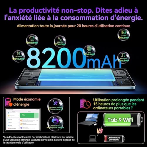 Tablette 11 pouces Blackview Tab9WiFi 256Go Android 14 - 3