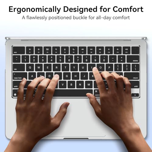 Image of EooCoo Compatible for Apple 2026 MacBook Neo Case 13 inch Laptop A3404 A18 Pro Chip with Liquid Retina Display, 100% Match Official Color, Scratch Resistant, Hard Shell Protective Cover, Frost Indigo