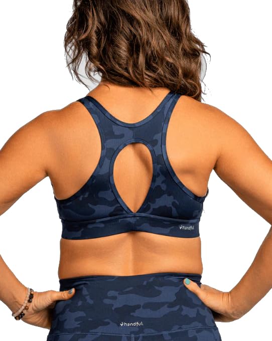 Image of Handful The FaV Bra, Medium Support Sports Bra, Pockets, Removable Pads, Deep Plunge Neck Line