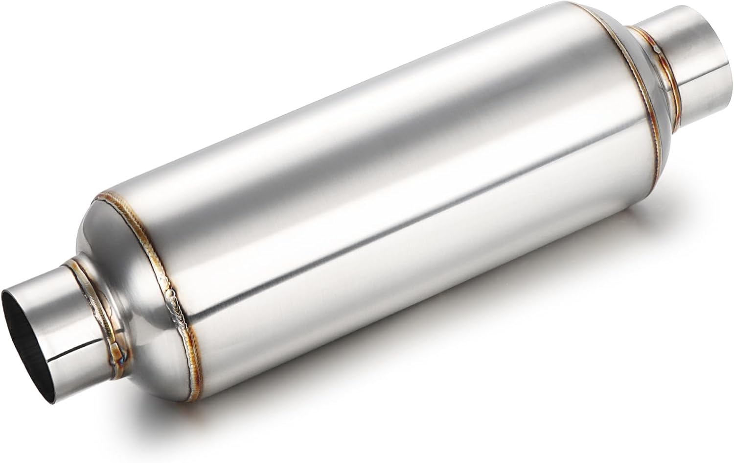 A-KARCK 2.0" Inlet Exhaust Resonator, Muffler Resonator 2.0" Inlet 2.0" Outlet 14'' Overall Length Stainless Steel 2" Inlet 13.8" Overall Length silver