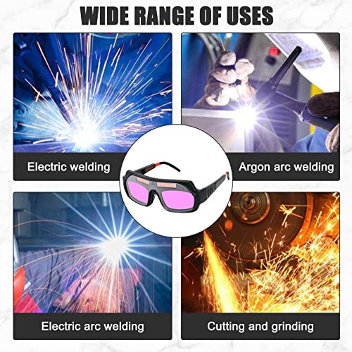 Schweißerbrille: Solarbetriebene Automatischer Schweißerbrille mit 5 Stück Ersatzgläser, Einstellbare Schweißaugenschutzbrille Schweißzubehör, Blendschutz-Schweißerbrille für Schweißschutz