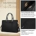 RAINSMORE Laptop Bag for Women 15.6 Inch PU Tote Bag Business Office Work Bag Waterproof Briefcase Computer Tote Lightweight Handbag Shoulder, Black