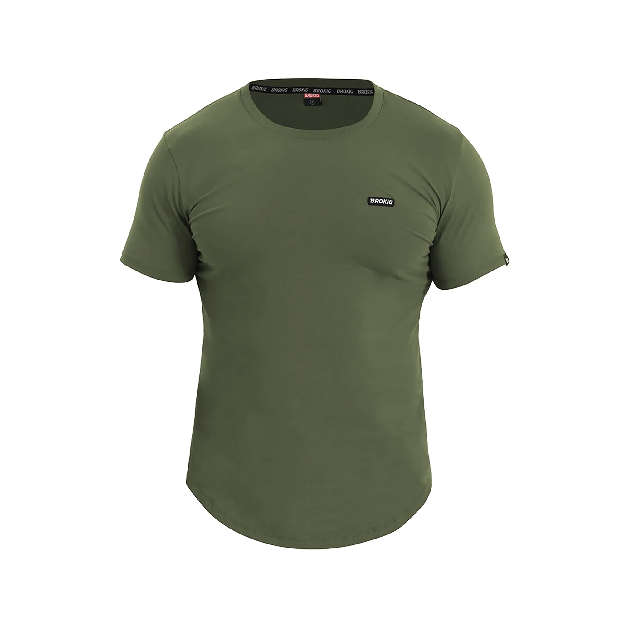 BROKIGMens Casual Gym Shirts,Cotton Sports T-shirts Training Short Sleeve Shirts Breathable Running Tee