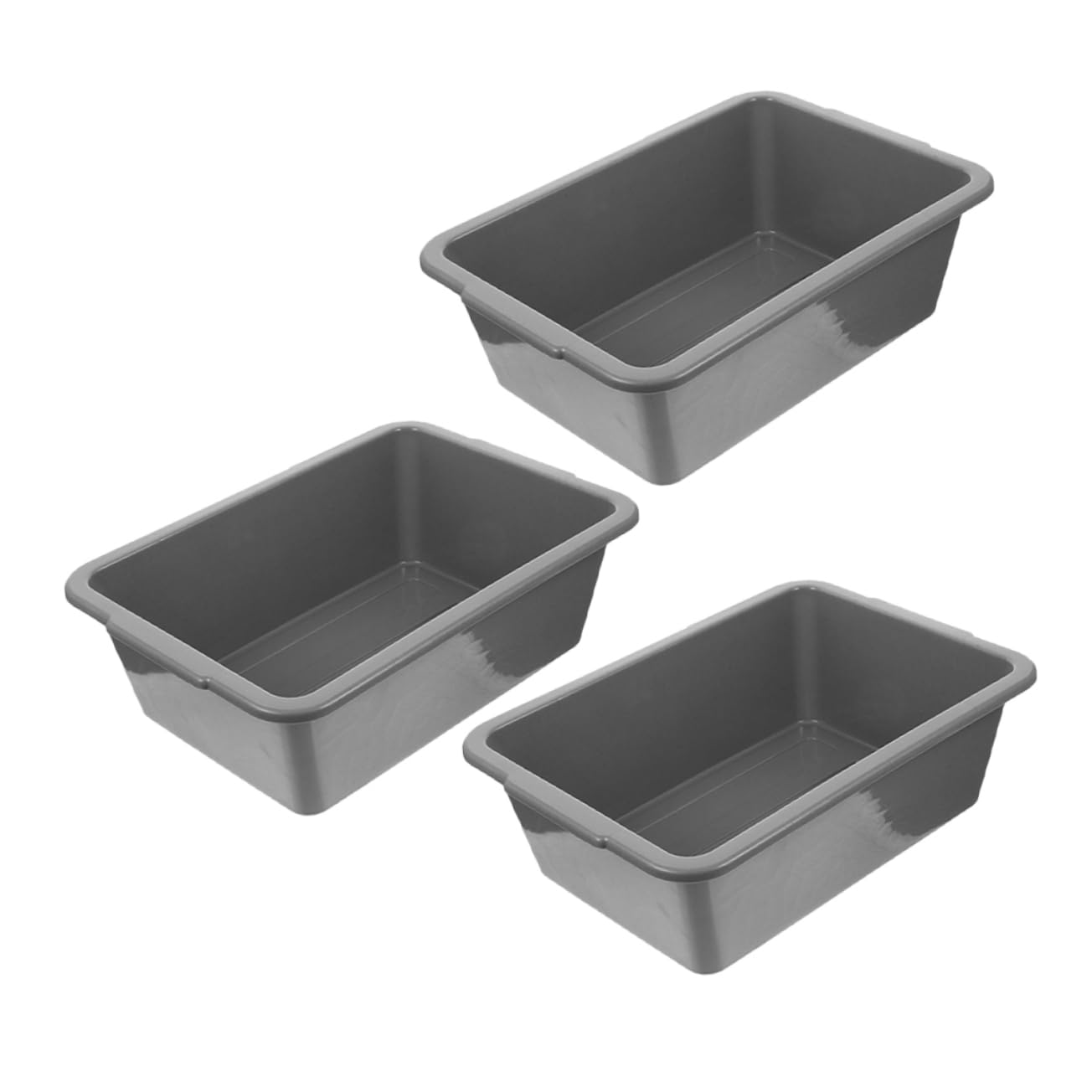Caja de almacenamiento de plástico rectangular de 3 piezas para baño y cocina