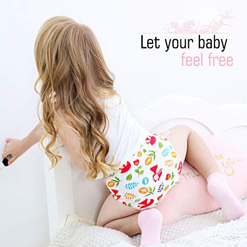 Toddler Girls Training Pants 4 Pack,Baby Girls Cotton Training Underwear,Potty Training Underwear Girls Mul 3T #TOP1