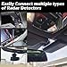 MUNTICO Upgraded Radar Detector Hardwire Power Cord Mirror Wire Plug Tap 16.5