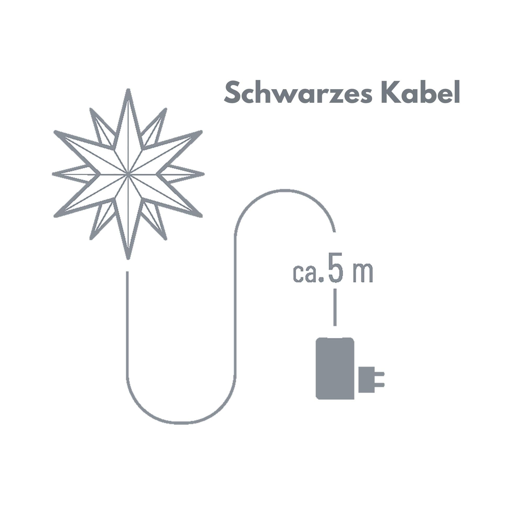 Novaliv Weihnachtsstern Dekostern 40cm Weiss für AUSSEN Kabel mit Trafo & Timerfunktion 3D Stern 18 Zackig Leuchtstern Weihnachtslicht Winterbeleuchtung 3D Stern Weihnachtslicht Xmas Lights