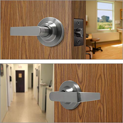 Milocks Grade 1 Commercial Industrial Duty Cylindrical Lever (Passage, Satin Nickel) #TOP4