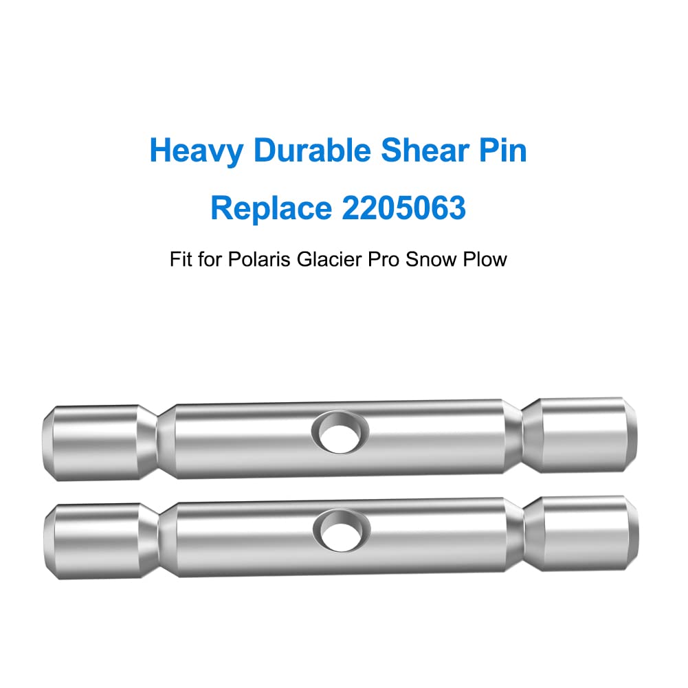 AUTOVIC 304 Stainless Steel Shear Pin For Polaris Snow Plow Glacier Pro Shear Pins Snow Plow Parts Replace 2205063-Silver(2pcs)