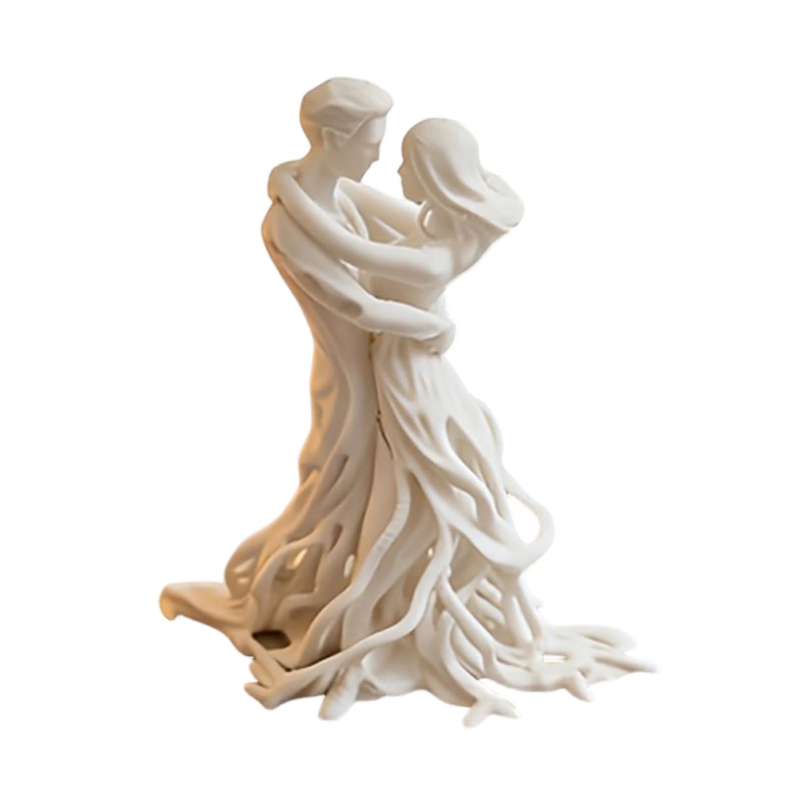 Virelynx 3D Printed Couple Statue – Romantic Couple Embrace Sculpture with Hollow Design, Nordic Decor for Wedding