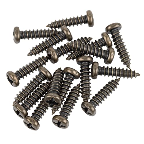 #3 x 1/2" Antique Brass Pan Head Phillips Drive Screws - Pack de 25 - Tornillos para sujeta tarjetas, gabinetes, carpintería, muebles antiguos y modernos - PH312-SAB miniatura 4