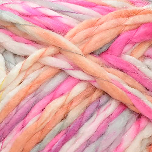 Image of Knitting Yarn Thick Chunky Wool, Sumo Pink Grey 600 GMS Best Used with Knitting Needles-KH Art-IFB