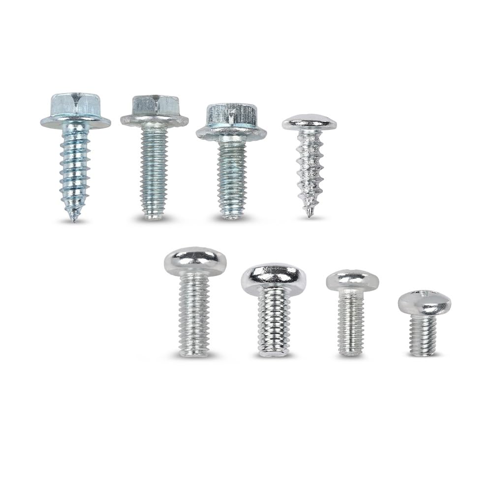 CNNELL 800 License Plate Screws (100 Each/8 Different)