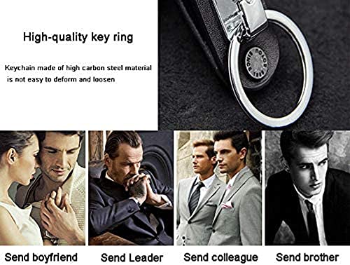 Saim Stainless Steel Keyring Design Faux Leather Belt Loop Key Chain 3 Pcs #TOP5