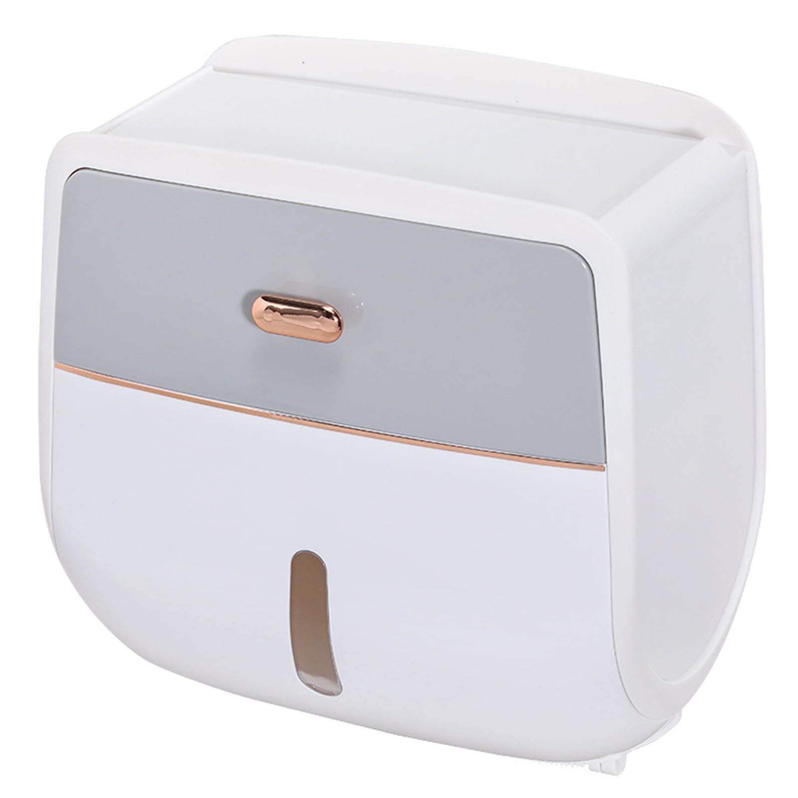 Soporte de papel higiénico con estante de pared para organizar aseos pequeños