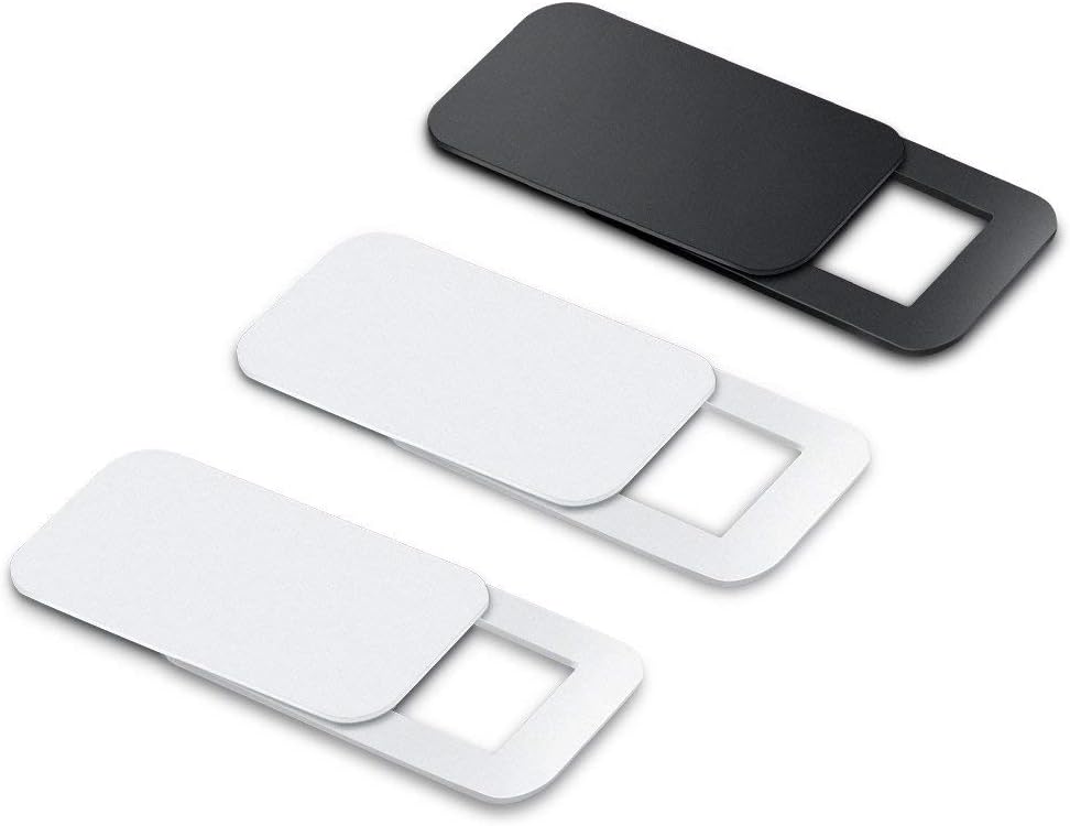 Webcam Cover (6 Pack), Camera Cover, Phone Camera Cover, Pad Camera Cover, Laptop Camera Cover (4 Black+2 White) (3 Pack_2 Black+1 White N)