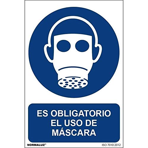 Señal Es Obligatorio El Uso De Máscara Con Tintas Uv | Adhesivos De Vinilo - 100 X 150 Mm En Oferta Normaluz Rd26607 - Señal Adhesiva Es Obligatorio El Uso De Mascara Adhesivo De Vinilo 10X15 Cm