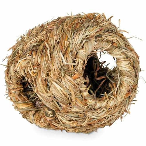 Prevue Hendryx 1093 Nature's Hideaway Grass Ball Toy, Small, Black, 4