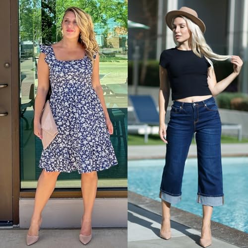 JENN ARDOR Women's Pumps High Heels Pointed Closed Toe Stiletto D'Orsay 3 in Comfortable Soft Wedding Bride Guest Party Dress Classic Elegant Pumps Casual Work Shoes3