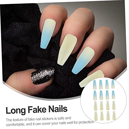 minkissy 24 Peças Usando Unhas Postiças Cobertura Completa Unhas Falsas Unhas Acrílicas Pressione No