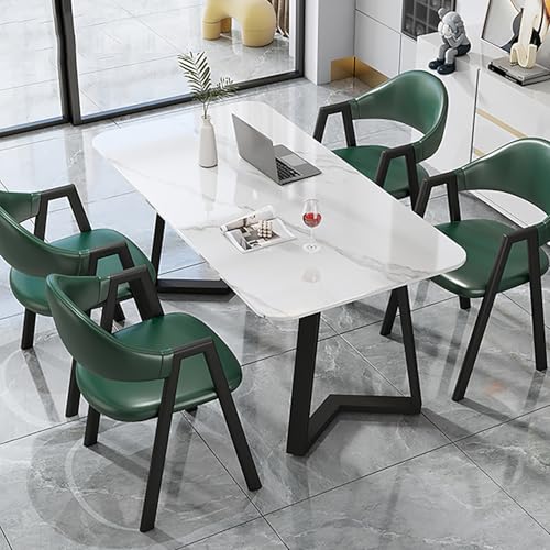モダンな大理石のダイニングテーブルセット 4人用 キッチンコーヒーテーブル 椅子4脚付き 会議テーブル ホームオフィス ミーティング&レセプションイベント用