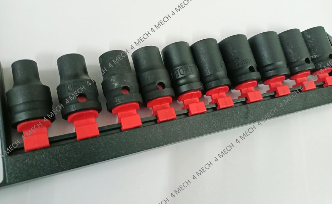 Impact Socket Set (Hanger Packing), 1/2 Drive Hardened and Tempered Impact Socket Set 10 pcs (8mm 10mm 12mm 13mm 14mm 16mm 17mm 18mm 19mm 21mm)