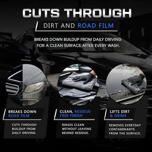 Image of Graphene Ceramic Car Wash Soap - Graphene Coating Infused Car Shampoo - pH-Neutral Formula for Coatings - Cleans, Protects, & Recharges Existing Coatings In One Step (16oz)