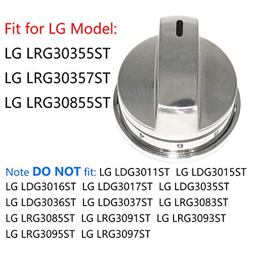 YEECHUN 4 Pack EBZ37189611 Knobs & 1 Pack EBZ37189609 Range Burner Super Boil Knob for LG Gas Stove / Oven, Replacement for LRG30355ST LRG30357ST LRG30855ST - Thumbnail 7