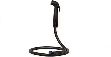Jet Spray for Toilet Bathroom, ABS Material Portable Jet Spray Faucet Gun Hand for Car Wash Travel, Flexible Water Saving Gun Faucet (Round BLK (Gun+Hose+Hook))