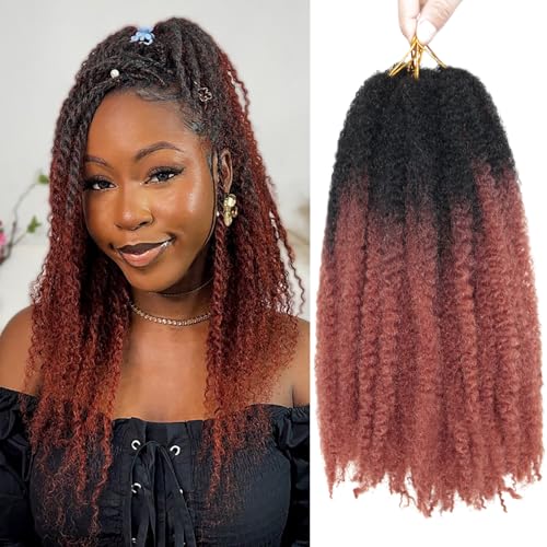 TUVOJALE Marley Twist Braiding Hair 14 inch Afro Kinky Curly