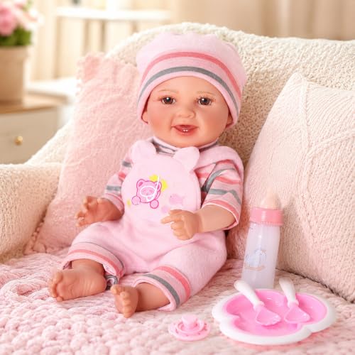 BABESIDE Baby Doll 12 Inch Realistic Lightweight Doll for Dress-Up Play