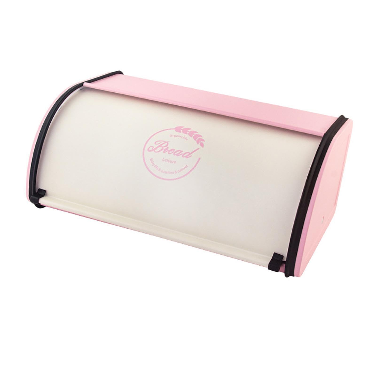 Puxzyax White Pink Classy Retro Storage Containers Sturdy Bread Bins Organizing Snacks In Restaurant Environments Household Snack Organizer Boxes Countertop Pantry Etc. L