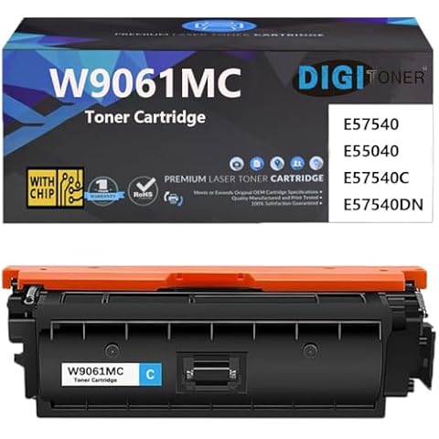 DIGITONER W9061MC Toner Cartridge Replacement for HP W9061MC Toner Cartridge Compatible with HP Laserjet Managed MFP E57540dn E57540c E55040 E57540 Printers(1-Pack Cyan) Cover