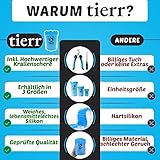 tierr Pfotenreiniger für Hunde | Entfernt Schmutz von Hundepfoten | Gründliche Reinigung mit weicher Bürste | spülmaschinenfest (Blau, Größe M + Krallenschere)