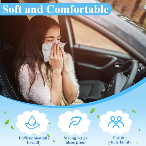 Crtiin 50 Pack Car Tissues Refill Auto Visor Tissues for Car Napkin Holder Refills Face Towel for Auto Sun Visor Travel, Soft and Smooth,3 ply,1500 Sheets by Crtiin - Image 4