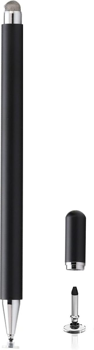 2in1 Stylus Pen for AMZ Fire HD 10 Pen, Fire Max 11 Pen, Fire HD 8 Pen, Fire 7/Kids/Kids Pro, Compatible with iOS/Android All Touch Screen Devices (Black)