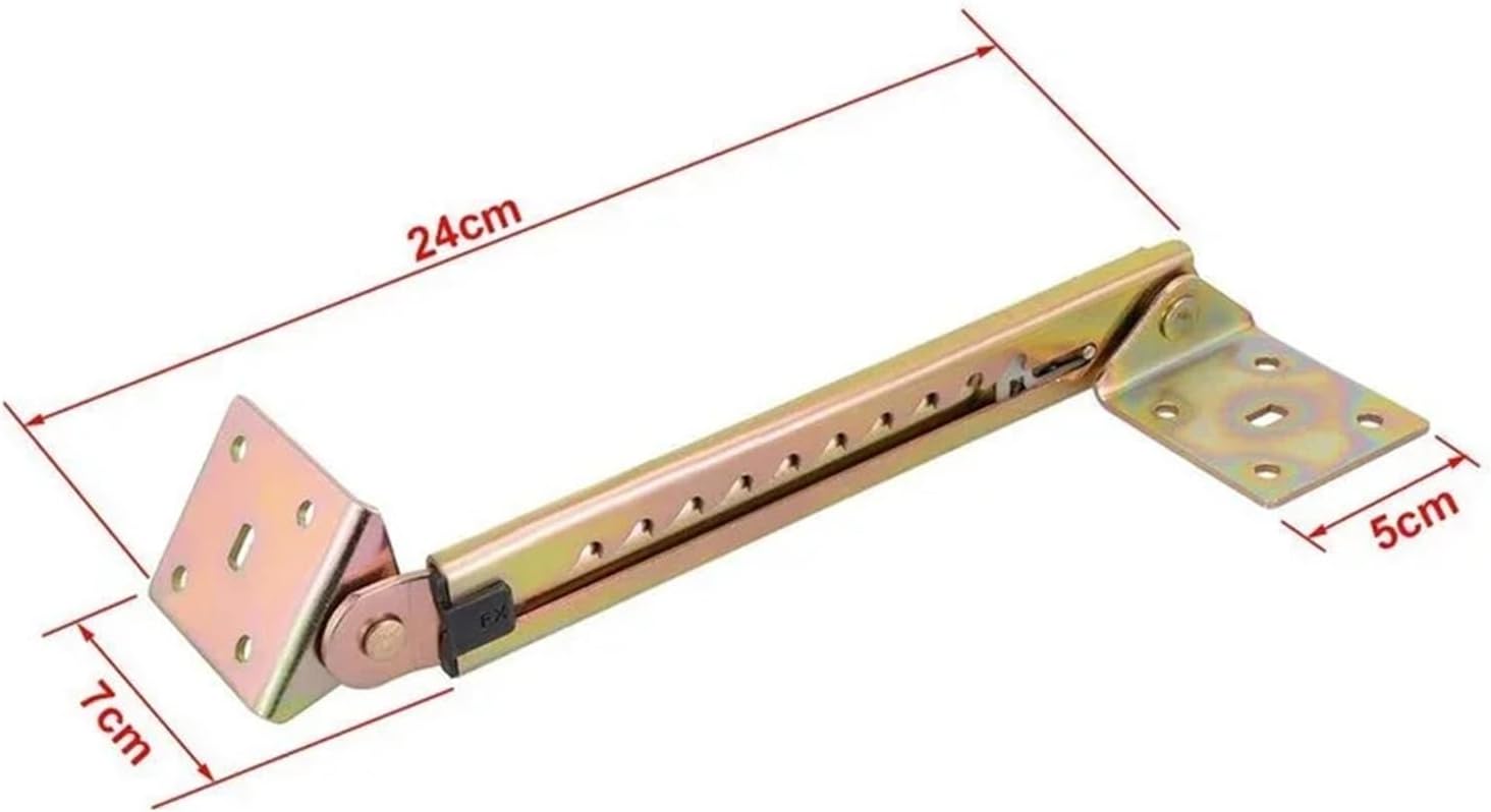 1 Pair Lifting Rod Desk 10 Gear Adjusting Hinge Angle Hinge with Bracket Cabinet Door Lift Pneumatic Support Hardware