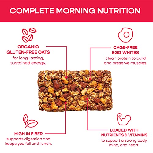 Over Easy Breakfast Bars - All Natural, Clean Ingredient Protein Bars - Breakfast & Cereal Bars - 12 Protein Snack Bars In 6 Flavors - Gluten Free, Dairy Free, Soy Free #TOP7