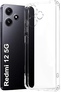 Fashionury Shockproof Back Case Cover for Mi Redmi 12 5G | Ultra Clear Soft Silicone | Raised Bumps for Camera & Screen Pr... Price In India