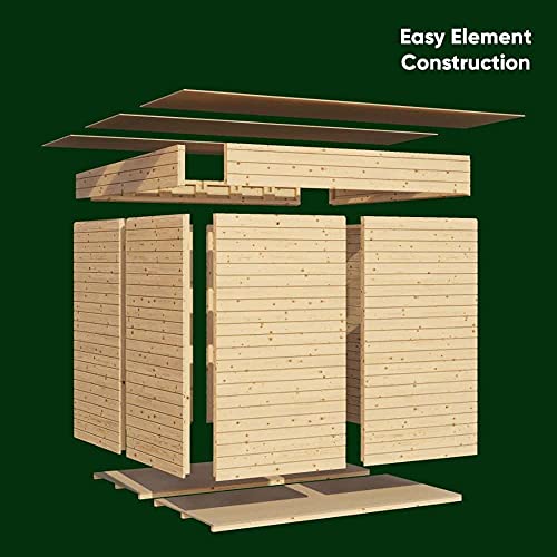 ALPHOLZ Gartenhaus Alster, Gerätehaus Holz, 251x254x210 cm, Pultdach, inkl. Fußboden, Lagerschuppen Garten… – Bild 5