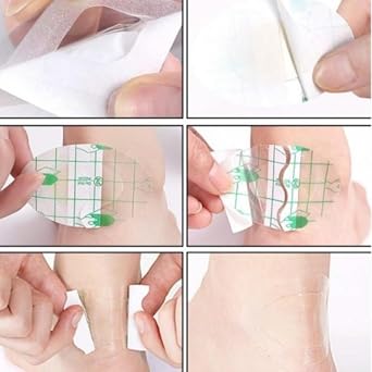 Heel Tape Shoe Tapping Anti-Friction Waterproof Transparency Protective Tape Toes Anti-Shooting (10 Pieces)