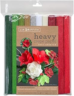 Lia Griffith LIA Crepe PAPR 10PKG WNTR GARDN, Winter Garden, One Size