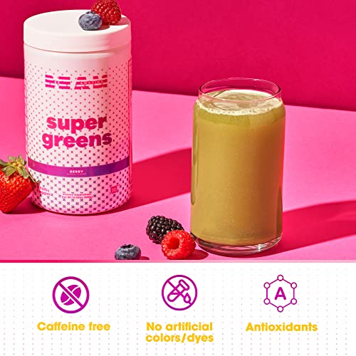 Beam Be Amazing Super Greens Powder With Prebiotics, Digestive Enzymes & Antioxidants | Energy Supplements, 18 Fruits & 8 Veggies | Gluten-Free Juice & Smoothie Mix | Berry, 30 Servings, 342 G #TOP2