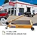Fworkleft 17 Gallon Oil Drain Pan, with Hand Pump Low Profile Rolling Oil Drain Cart, 8ft Hose & Folding Handle, Heavy Duty Oil Change Pan for Trucks, RVs & Cars