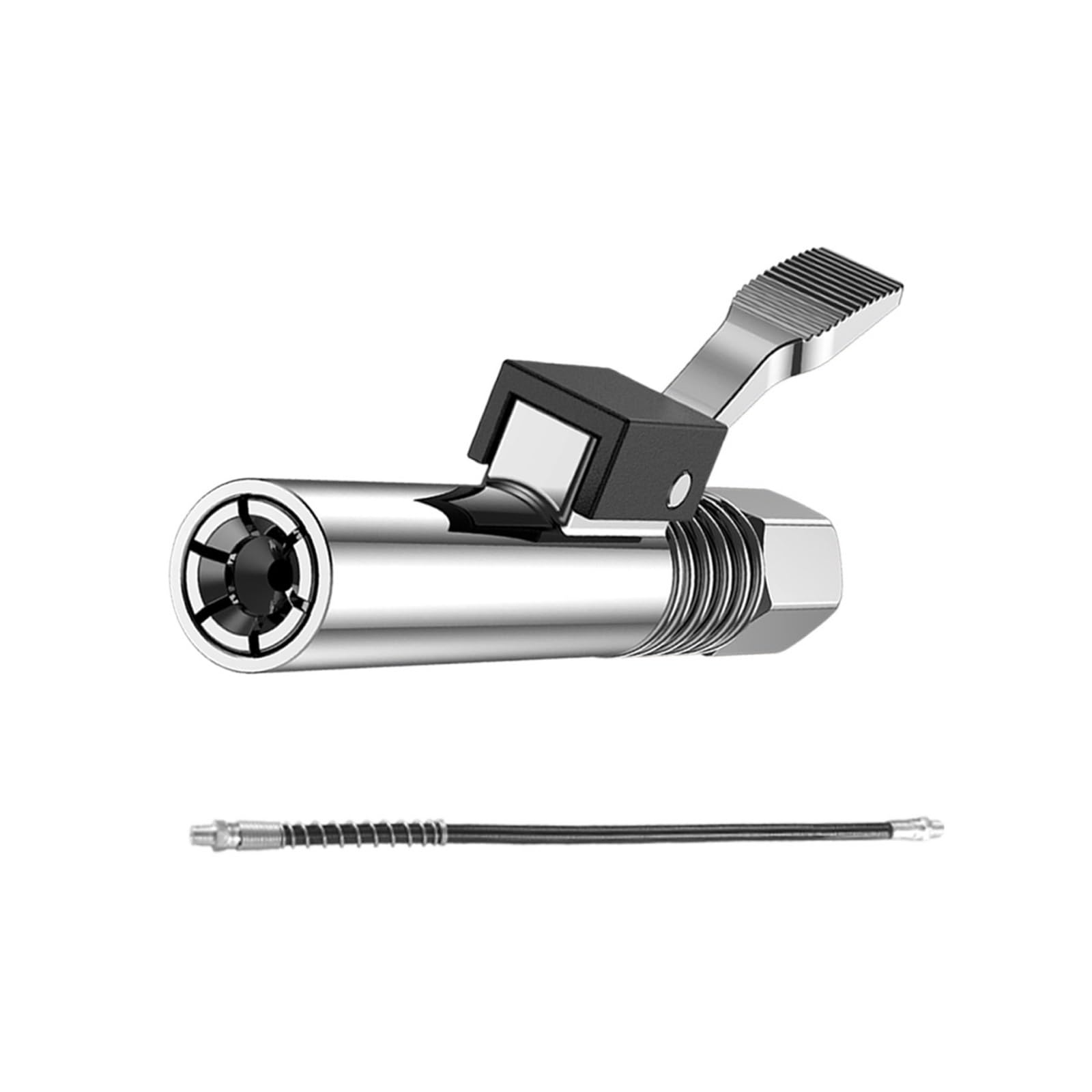 LYMFE Grease Gun,Heavy-Duty Handle Grease Gun Grease Gun Coupler 12000 PSI NPTI/8 Oil Injection Nozzles Nozzle Oil Pump Accessories (Color : 1 Set)